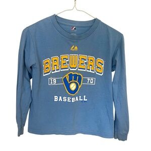 Y2K Milwaukee Brewers T-Shirt Small, Fitted